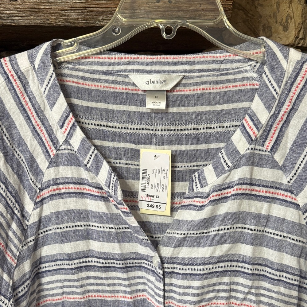 Striped V-Neck Top